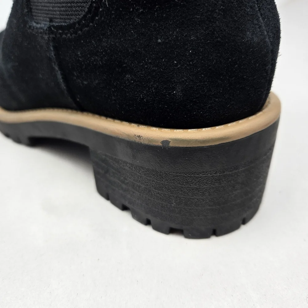 Blondo Waterproof Womens Booties Sz 7M Black Suede Chelsea Ankle Pull On Casual - Picture 10 of 11